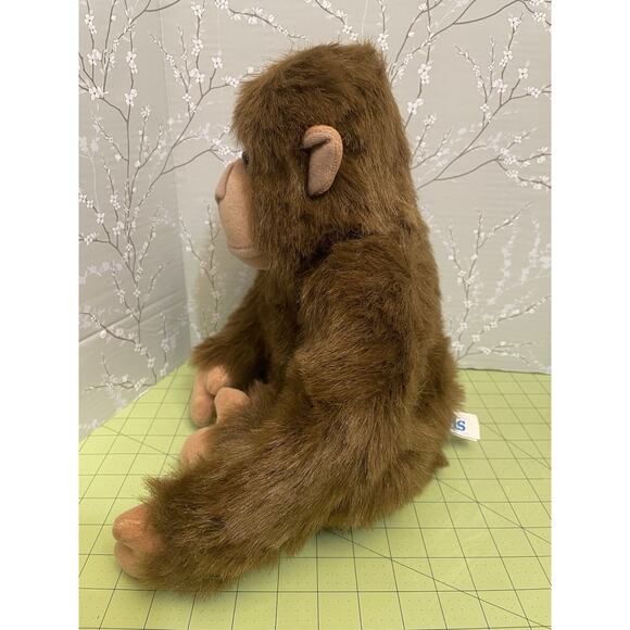 Kids of America Monkey Chimp Chimpanzee Ape Plush 15” Brown Tan Stuffed Animal - Picture 2 of 9